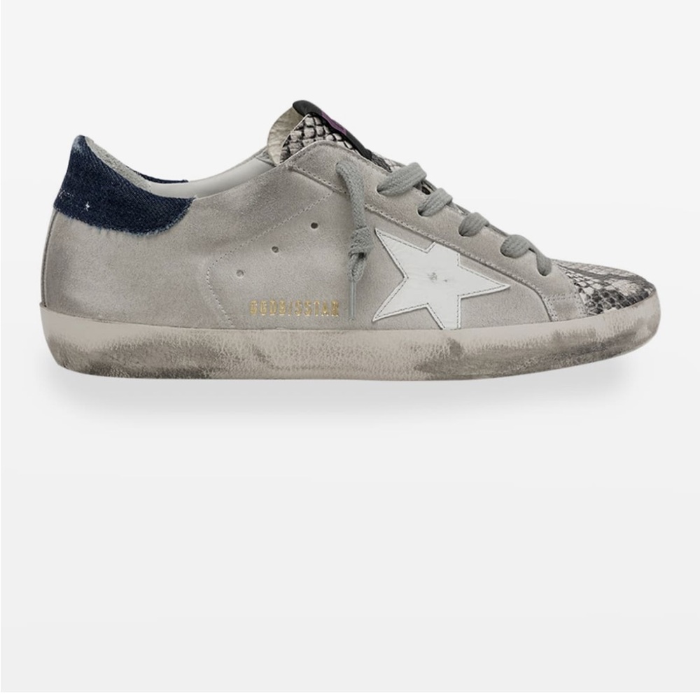 Golden Goose Superstar Python Print Suede Sneaker… - image 1
